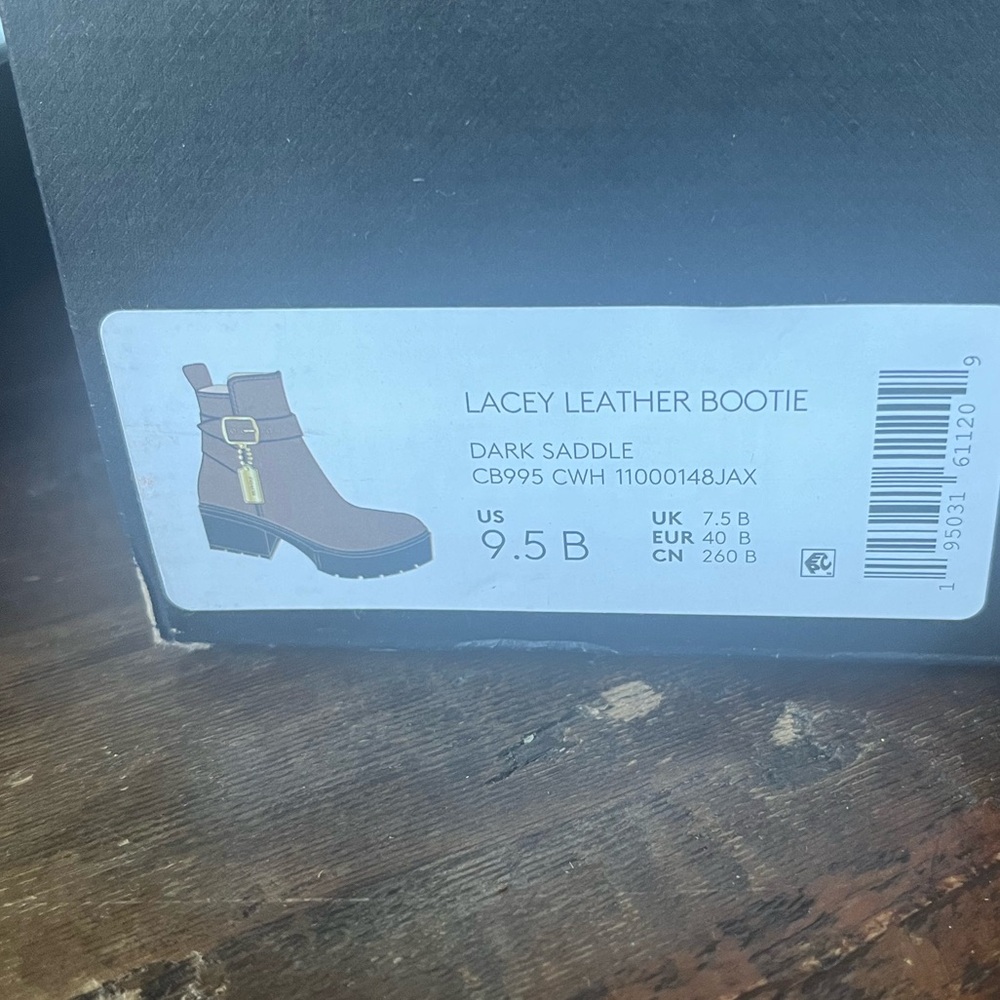 Coach Lacey Leather Bootie in dark Saddle - Picture 2 of 7